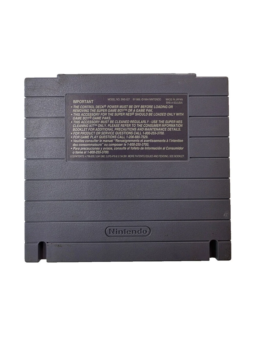 SNES Super GameBoy Super Nintendo Adapter Cartridge For GameBoy Games WORKS